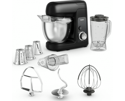 Кухонна машина Tefal Bake Partner 1100Вт, чаша-метал, корпус-пластик, насадок-6, чорний Кухонна машина Tefal Bake Partner 1100Вт, чаша-метал, корпус-пластик, насадок-6, чорний
