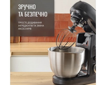 Кухонна машина Tefal Bake Partner 1100Вт, чаша-метал, корпус-пластик, насадок-6, чорний Кухонна машина Tefal Bake Partner 1100Вт, чаша-метал, корпус-пластик, насадок-6, чорний