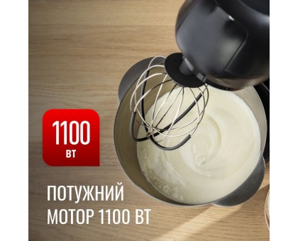 Кухонная машина Tefal Bake Partner 1100Вт, чаша-металл, корпус-пластик, насадок-8, черный