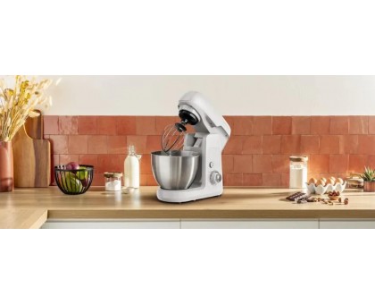 Кухонна машина Tefal Bake Partner 1100Вт, чаша-метал, корпус-пластик, насадок-8, білий Кухонна машина Tefal Bake Partner 1100Вт, чаша-метал, корпус-пластик, насадок-8, білий