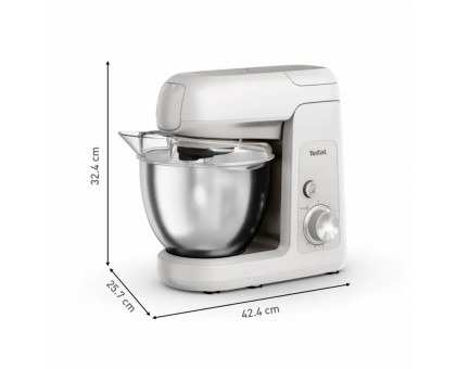Кухонна машина Tefal Bake Partner 1100Вт, чаша-метал, корпус-пластик, насадок-8, білий Кухонна машина Tefal Bake Partner 1100Вт, чаша-метал, корпус-пластик, насадок-8, білий