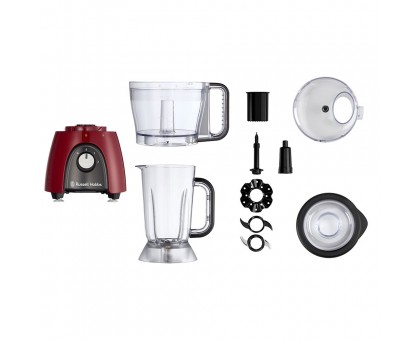 Кухонная машина Russell Hobbs Desire Red, 600Вт, чаша-пластик, корпус-пластик, насадок-4, красный Кухонная машина Russell Hobbs Desire Red, 600Вт, чаша-пластик, корпус-пластик, насадок-4, красный