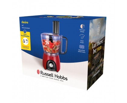 Кухонная машина Russell Hobbs Desire Red, 600Вт, чаша-пластик, корпус-пластик, насадок-4, красный Кухонная машина Russell Hobbs Desire Red, 600Вт, чаша-пластик, корпус-пластик, насадок-4, красный