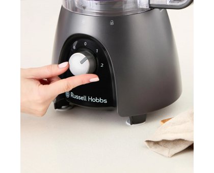 Кухонна машина Russell Hobbs Desire Matte Charcoal, 600Вт, чаша-пластик, корпус-пластик, насадок-4, чорний Кухонна машина Russell Hobbs Desire Matte Charcoal, 600Вт, чаша-пластик, корпус-пластик, насадок-4, чорний