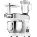 Кухонная машина Sencor 1200Вт, чаша-металл, корпус-пластик, насадок-19, подсветка, белый