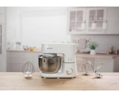 Кухонна машина Gorenje 800Вт, чаша-метал, корпус-метал, насадок-3, білий Кухонна машина Gorenje 800Вт, чаша-метал, корпус-метал, насадок-3, білий