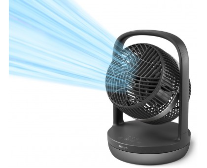 Вентилятор Philips настільний Series 3000, 22см, 27Вт, таймер, поворот 180, чорний Вентилятор Philips настільний Series 3000, 22см, 27Вт, таймер, поворот 180, чорний