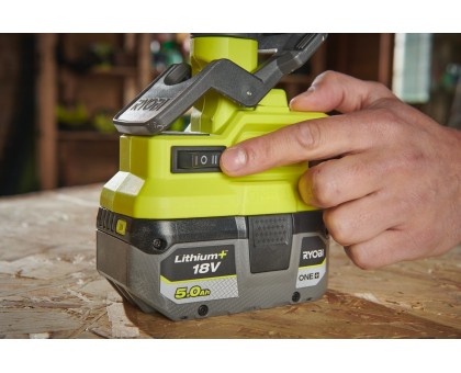 Вентилятор акумуляторний Ryobi ONE+ RCF18-0 18В 3400об·хв 2 швидкості поворотний 0.4кг без АКБ та ЗП Вентилятор акумуляторний Ryobi ONE+ RCF18-0 18В 3400об·хв 2 швидкості поворотний 0.4кг без АКБ та ЗП