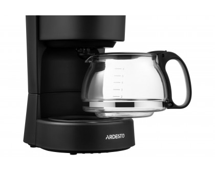Кофеварка Ardesto капельная 0.6л, молотый, серебристо-черный Кофеварка Ardesto капельная 0.6л, молотый, серебристо-черный