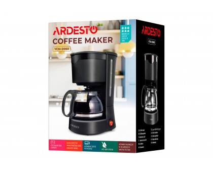 Кофеварка Ardesto капельная 0.6л, молотый, серебристо-черный Кофеварка Ardesto капельная 0.6л, молотый, серебристо-черный