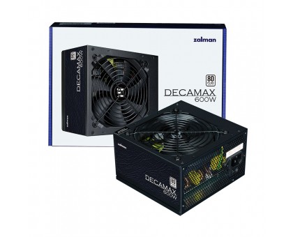 Блок живлення Zalman Decamax (600W) 85%, 80 Plus, 120мм, 1xMB 24pin(20+4), 1xCPU 8pin(4+4), 3xMolex, 6xSATA, 2xPCIe 8pin(6+2) Блок живлення Zalman Decamax (600W) 85%, 80 Plus, 120мм, 1xMB 24pin(20+4), 1xCPU 8pin(4+4), 3xMolex, 6xSATA, 2xPCIe 8pin(6+2)