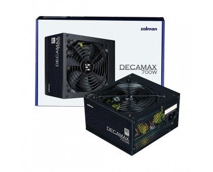 Блок живлення Zalman Decamax (700W) 85%, 80 Plus, 120мм, 1xMB 24pin(20+4), 1xCPU 8(4+4)+4pin, 3xMolex, 6xSATA, 4xPCIe 8pin(6+2) Блок живлення Zalman Decamax (700W) 85%, 80 Plus, 120мм, 1xMB 24pin(20+4), 1xCPU 8(4+4)+4pin, 3xMolex, 6xSATA, 4xPCIe 8pin(6+2)
