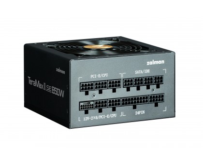 Блок живлення Zalman Teramax II SE (850W) 89%, 80+ Gold, 120мм, 1xMB 28pin (18+10), 2xCPU(4pin+ 4pin), 3xMolex, 12xSATA, 4xPCIe 8pin(6+2), 1xPCIe GEN5 16pin, Fully Modular Блок живлення Zalman Teramax II SE (850W) 89%, 80+ Gold, 120мм, 1xMB 28pin (18+10), 2xCPU(4pin+ 4pin), 3xMolex, 12xSATA, 4xPCIe 8pin(6+2), 1xPCIe GEN5 16pin, Fully Modular