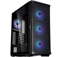 Корпус Zalman Z10 Plus без БЖ, 2xUSB3.0, 1xUSB Type-C, 3x140мм ARGB, 1x120мм ARGB, VGA 395мм, LCS ready, TG Side Panel, EATX, чорний