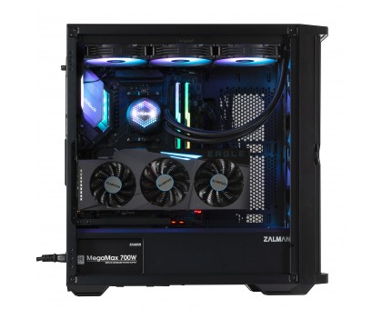 Корпус Zalman Z10 Plus без БЖ, 2xUSB3.0, 1xUSB Type-C, 3x140мм ARGB, 1x120мм ARGB, VGA 395мм, LCS ready, TG Side Panel, EATX, чорний Корпус Zalman Z10 Plus без БЖ, 2xUSB3.0, 1xUSB Type-C, 3x140мм ARGB, 1x120мм ARGB, VGA 395мм, LCS ready, TG Side Panel, EATX, чорний
