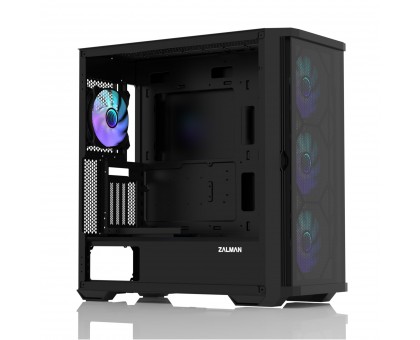 Корпус Zalman Z10 Duo без БЖ, 2xUSB3.0, 1xUSB Type-C, 3x140мм ARGB, 1x120мм ARGB, VGA 395мм, LCS ready, TG Side Panel, EATX, чорний Корпус Zalman Z10 Duo без БЖ, 2xUSB3.0, 1xUSB Type-C, 3x140мм ARGB, 1x120мм ARGB, VGA 395мм, LCS ready, TG Side Panel, EATX, чорний