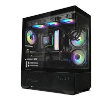 Корпус Zalman Chronix без БЖ, 1xUSB3.0, 1xUSB2.0, 1x Type C, 2x120мм ARGB Reverse,  1x120мм ARGB, VGA 410мм, LCS ready, TG Side/Front Panel, ATX, чорний
