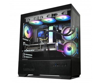 Корпус Zalman Chronix без БЖ, 1xUSB3.0, 1xUSB2.0, 1x Type C, 2x120мм ARGB Reverse, 1x120мм ARGB, VGA 410мм, LCS ready, TG Side/Front Panel, ATX, чорний Корпус Zalman Chronix без БЖ, 1xUSB3.0, 1xUSB2.0, 1x Type C, 2x120мм ARGB Reverse, 1x120мм ARGB, VGA 410мм, LCS ready, TG Side/Front Panel, ATX, чорний