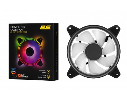 Корпусный вентилятор 2E GAMING Air Cool Infinity M ACF120IMW-ARGB, 120мм, 1200rpm, 3pin, 3pin +5VARGB 22dBa чёрный Корпусный вентилятор 2E GAMING Air Cool Infinity M ACF120IMW-ARGB, 120мм, 1200rpm, 3pin, 3pin +5VARGB 22dBa чёрный