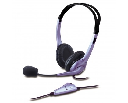 Гарнітура ПК стерео Genius HS-04S, 2х mini-jack, 2м, фіолетовий Гарнітура ПК стерео Genius HS-04S, 2х mini-jack, 2м, фіолетовий