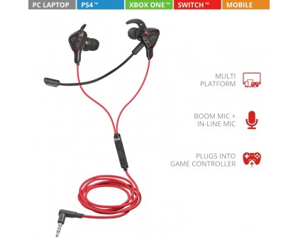 Гарнітура Trust GXT 408 Cobra Multiplatform 3.5мм RED Гарнітура Trust GXT 408 Cobra Multiplatform 3.5мм RED