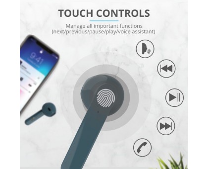 Наушники Trust Primo Touch True Wireless Mic Blue Наушники Trust Primo Touch True Wireless Mic Blue