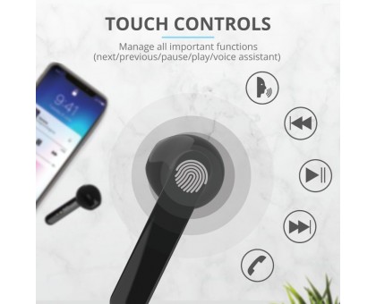 Навушники Trust Primo Touch True Wireless Mic Black Навушники Trust Primo Touch True Wireless Mic Black