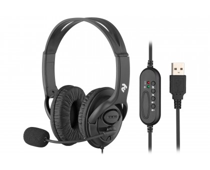 Гарнитура ПК стерео Over-ear 2E CH13 USB, omni-mic, 2м, черный Гарнитура ПК стерео Over-ear 2E CH13 USB, omni-mic, 2м, черный