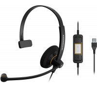 Гарнітура комп'ютерна моно On-Ear EPOS IMPACT SC 30 USB ML, USB, односпрямований, сертифікат Microsoft Teams, 2.1м, Чорний