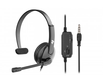 Гарнітура ПК моно On-ear 2E CH12 mini-jack, omni-mic, 1.2м, чорний Гарнітура ПК моно On-ear 2E CH12 mini-jack, omni-mic, 1.2м, чорний