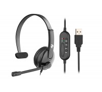 Гарнітура ПК моно On-ear 2E CH12 USB, omni-mic, 2м, чорний