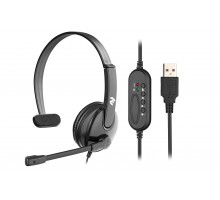 Гарнитура ПК моно On-ear 2E CH12 USB, omni-mic, 2м, черный