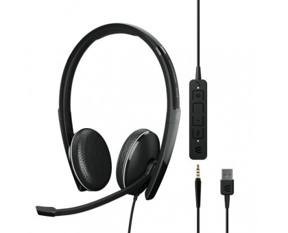 Гарнітура комп'ютерна стерео On-Ear EPOS ADAPT 165T USB II, 3.5мм/USB, односпрямований, сертифікат Microsoft Teams, 1.8м, Чорний Гарнітура комп'ютерна стерео On-Ear EPOS ADAPT 165T USB II, 3.5мм/USB, односпрямований, сертифікат Microsoft Teams, 1.8м, Чорний