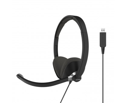 Гарнітура комп'ютерна стерео On-Ear Koss CS300, USB, Uni Mic, 2.4м, Чорний Гарнітура комп'ютерна стерео On-Ear Koss CS300, USB, Uni Mic, 2.4м, Чорний