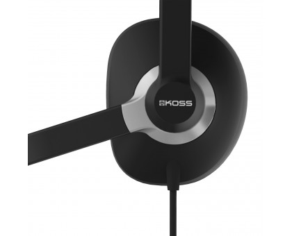 Гарнітура комп'ютерна стерео On-Ear Koss CS300, USB, Uni Mic, 2.4м, Чорний Гарнітура комп'ютерна стерео On-Ear Koss CS300, USB, Uni Mic, 2.4м, Чорний