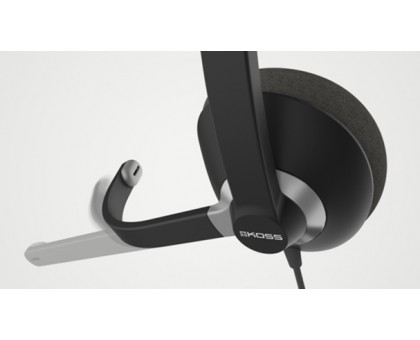 Гарнітура комп'ютерна стерео On-Ear Koss CS300, USB, Uni Mic, 2.4м, Чорний Гарнітура комп'ютерна стерео On-Ear Koss CS300, USB, Uni Mic, 2.4м, Чорний