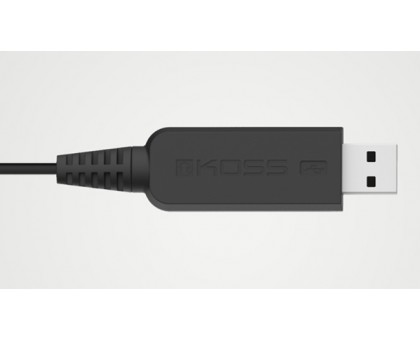 Гарнітура комп'ютерна стерео On-Ear Koss CS300, USB, Uni Mic, 2.4м, Чорний Гарнітура комп'ютерна стерео On-Ear Koss CS300, USB, Uni Mic, 2.4м, Чорний