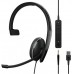Гарнитура компьютерная моно On-Ear EPOS ADAPT 135T USB II, 3.5мм/USB, однонаправленный, сертификат Microsoft Teams, 1.8м, Черный