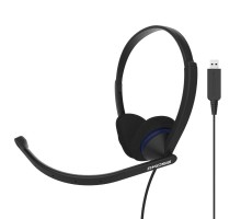 Гарнітура комп'ютерна стерео On-Ear Koss CS200, USB, Uni Mic, 2.4м, Чорний