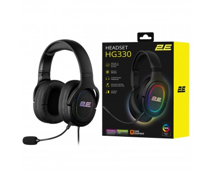 Гарнитура игровая 2E GAMING HG330, 7.1, USB-A, RGB, 2м, чёрный Гарнитура игровая 2E GAMING HG330, 7.1, USB-A, RGB, 2м, чёрный