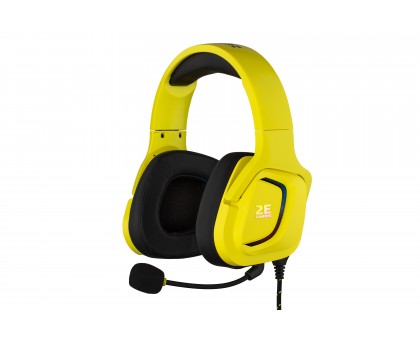 Гарнитура игровая 2E GAMING HG340, 7.1, USB-A, RGB, 2м, жёлтый Гарнитура игровая 2E GAMING HG340, 7.1, USB-A, RGB, 2м, жёлтый