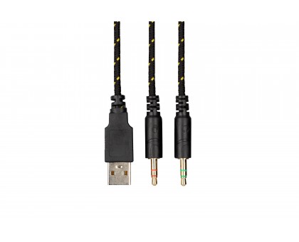 Гарнітура ігрова 2E GAMING HG340, mini-jack/dual 3.5мм, RGB, 2м, жовтий Гарнітура ігрова 2E GAMING HG340, mini-jack/dual 3.5мм, RGB, 2м, жовтий