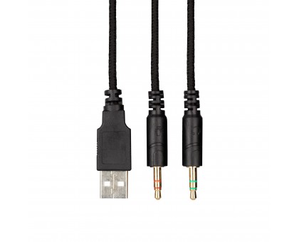 Гарнитура игровая 2E GAMING HG340, mini-jack/dual 3.5mm, RGB, 2м, чёрный Гарнитура игровая 2E GAMING HG340, mini-jack/dual 3.5mm, RGB, 2м, чёрный
