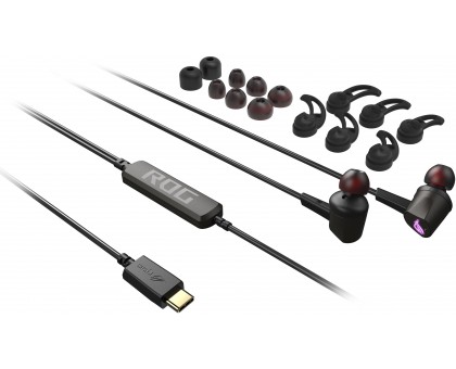 Гарнитура игровая ASUS ROG Cetra II, USB-C, LED, 1.25м, чёрный Гарнитура игровая ASUS ROG Cetra II, USB-C, LED, 1.25м, чёрный
