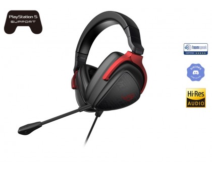 Гарнитура игровая ASUS ROG Delta S Core, mini-jack/dual 3.5мм, 1.5м/1м, чёрно-красный Гарнитура игровая ASUS ROG Delta S Core, mini-jack/dual 3.5мм, 1.5м/1м, чёрно-красный