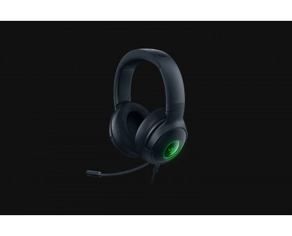 Гарнитура игровая Razer Kraken V3 X, 7.1, USB-A, RGB, 1.8м, чёрный Гарнитура игровая Razer Kraken V3 X, 7.1, USB-A, RGB, 1.8м, чёрный