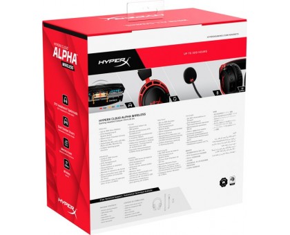 Гарнітура ігрова HyperX Cloud Alpha WL/USB-A, чорно-червоний Гарнітура ігрова HyperX Cloud Alpha WL/USB-A, чорно-червоний