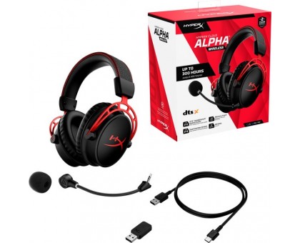 Гарнітура ігрова HyperX Cloud Alpha WL/USB-A, чорно-червоний Гарнітура ігрова HyperX Cloud Alpha WL/USB-A, чорно-червоний