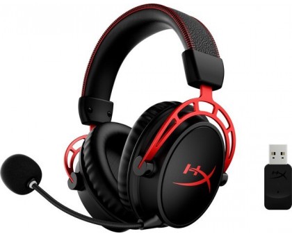 Гарнітура ігрова HyperX Cloud Alpha WL/USB-A, чорно-червоний Гарнітура ігрова HyperX Cloud Alpha WL/USB-A, чорно-червоний