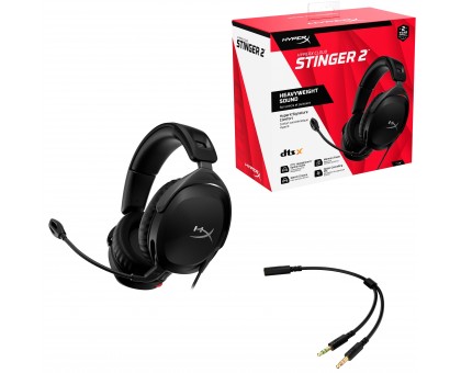 Гарнитура игровая HyperX Cloud Stinger 2, mini-jack/dual 3.5мм, 2м/0.15м, черный Гарнитура игровая HyperX Cloud Stinger 2, mini-jack/dual 3.5мм, 2м/0.15м, черный